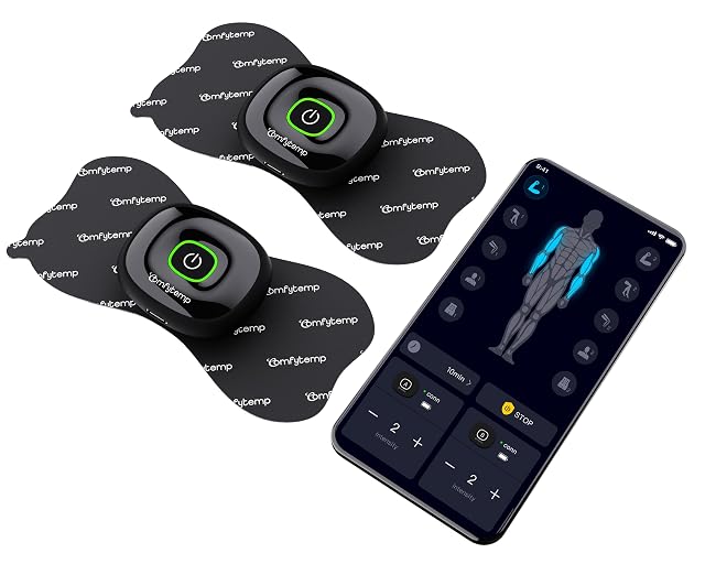 Comfytemp Wireless TENS Unit Muscle Stimulator with APP FSA HSA Eligible Smart Dual Host TENS Machine for Pain