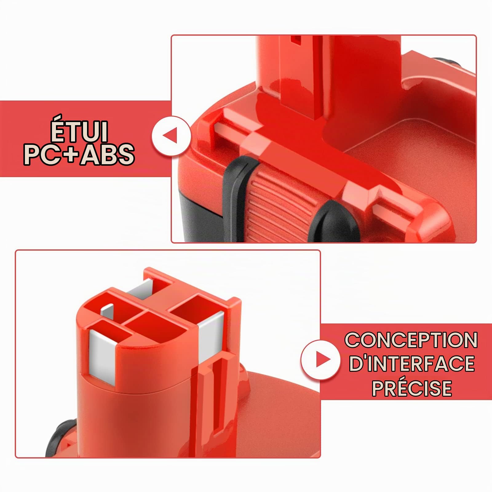 2 X ADVTRONICS 14.4V 3.5Ah Ni-MH BAT040 Batterie de Remplacement pour MaKita 2607335275 2607335533 2607335534 2607335711 2607335465 2607335685 2607335276 BAT038 BAT040 BAT041 BAT140 BAT159 13614