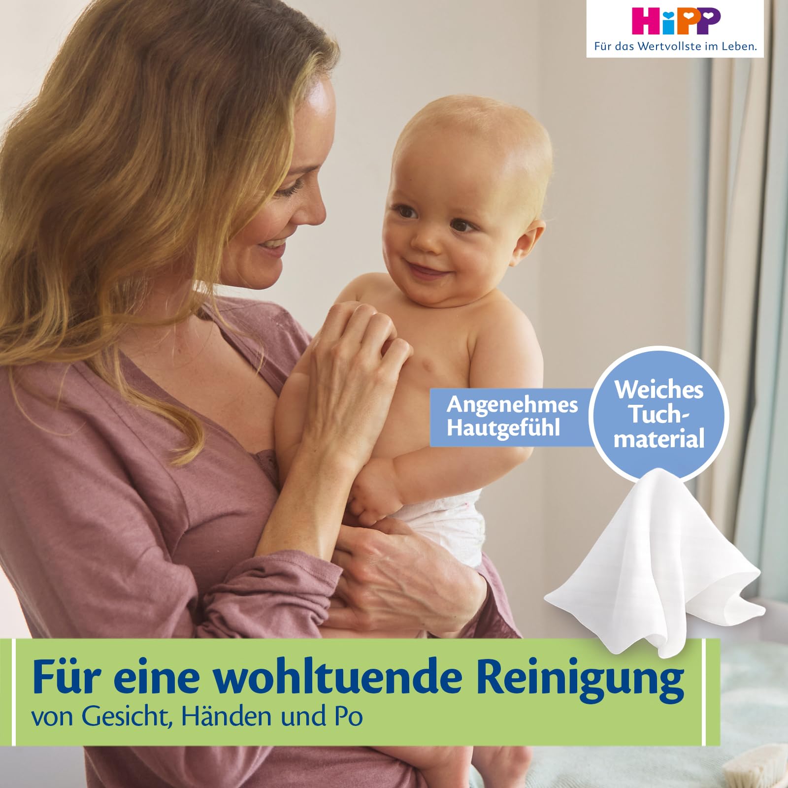 HiPP Ultra Sensitiv Feuchttücher, 720 Stück (3 x 240), mit 99 % Wasser, ohne Parfum, hautverträglich ab dem 1. Tag, ideal für empfindliche Babyhaut, auch bei Neurodermitis-Neigung