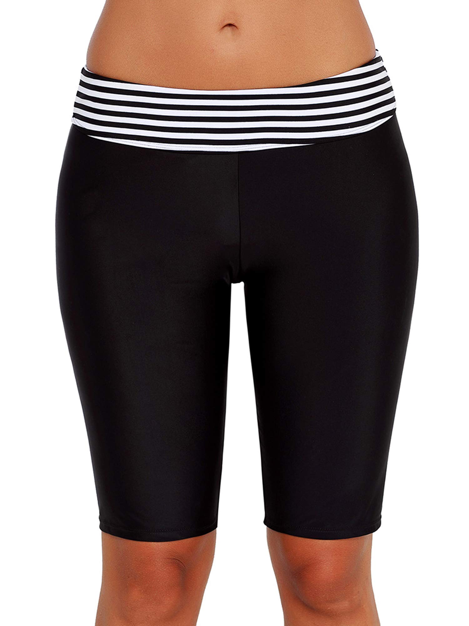 Swimwear Shorts Knee Length Swim Shorts Plus Size Women's Plus