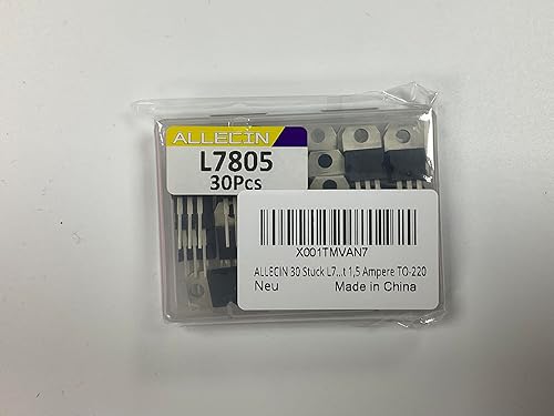 Miniatura 5 de L7805 L7805CV Regulador de Voltaje 5V 1.5A Salida Positiva Circuito IC 7805 5 Voltios 1.5 Amp Reguladores TO-220 (Paquete de 30 piezas)