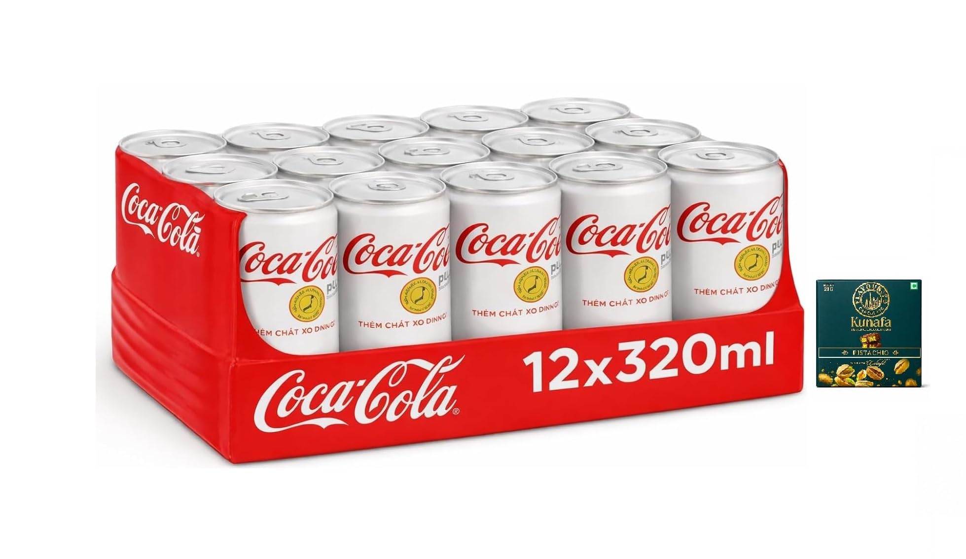 Coca-Cola Plus Carbonated Soft Drink, with Dietary Fibre, 320mL X Pack of 12, functional, Sugar-Free, and Calorie-Free Diet Soft Drink (Product Of Thailand) From DECADENT FOODS-image-4