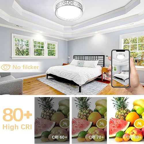 Miniatura 69 de Luz led de 12” con montaje empotrado cepillado níquel,Blanco,Acabado cepillo níquel (Brushed Nickel Finish),Bronce