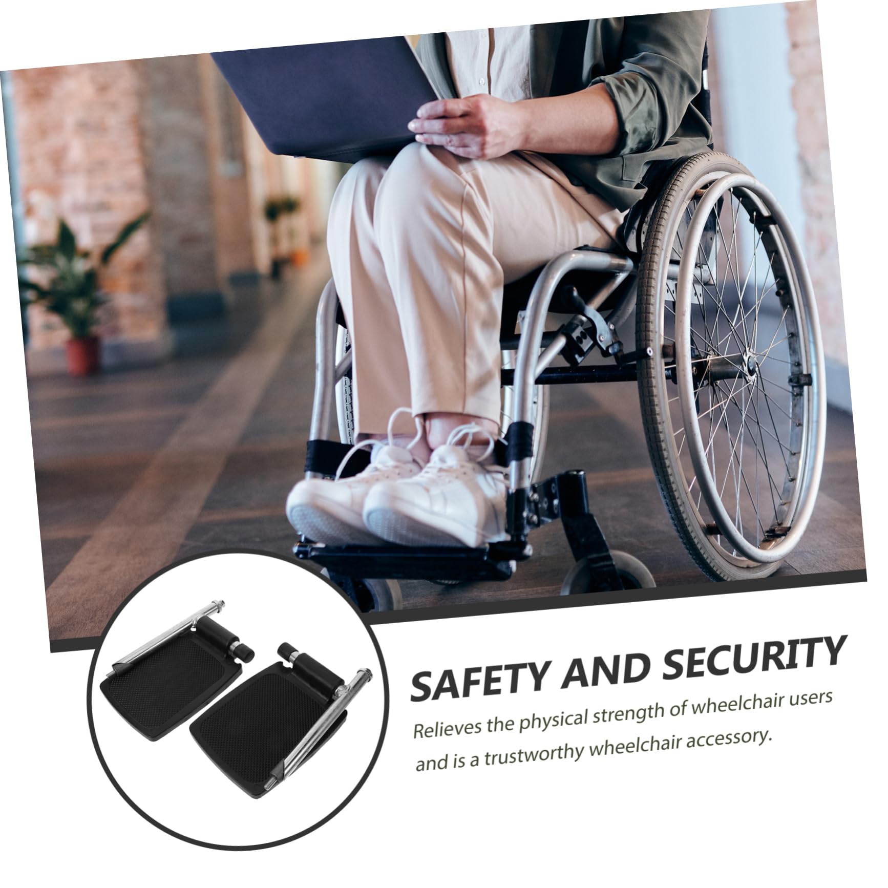 Happyyami Reposapiés Reemplazables para Sillas de Ruedas Pedales de Aluminio Ligero Accesorios para Reposapiés Instalación Rápida y Soporte Ergonómico para Usuarios de Sillas de Ruedas
