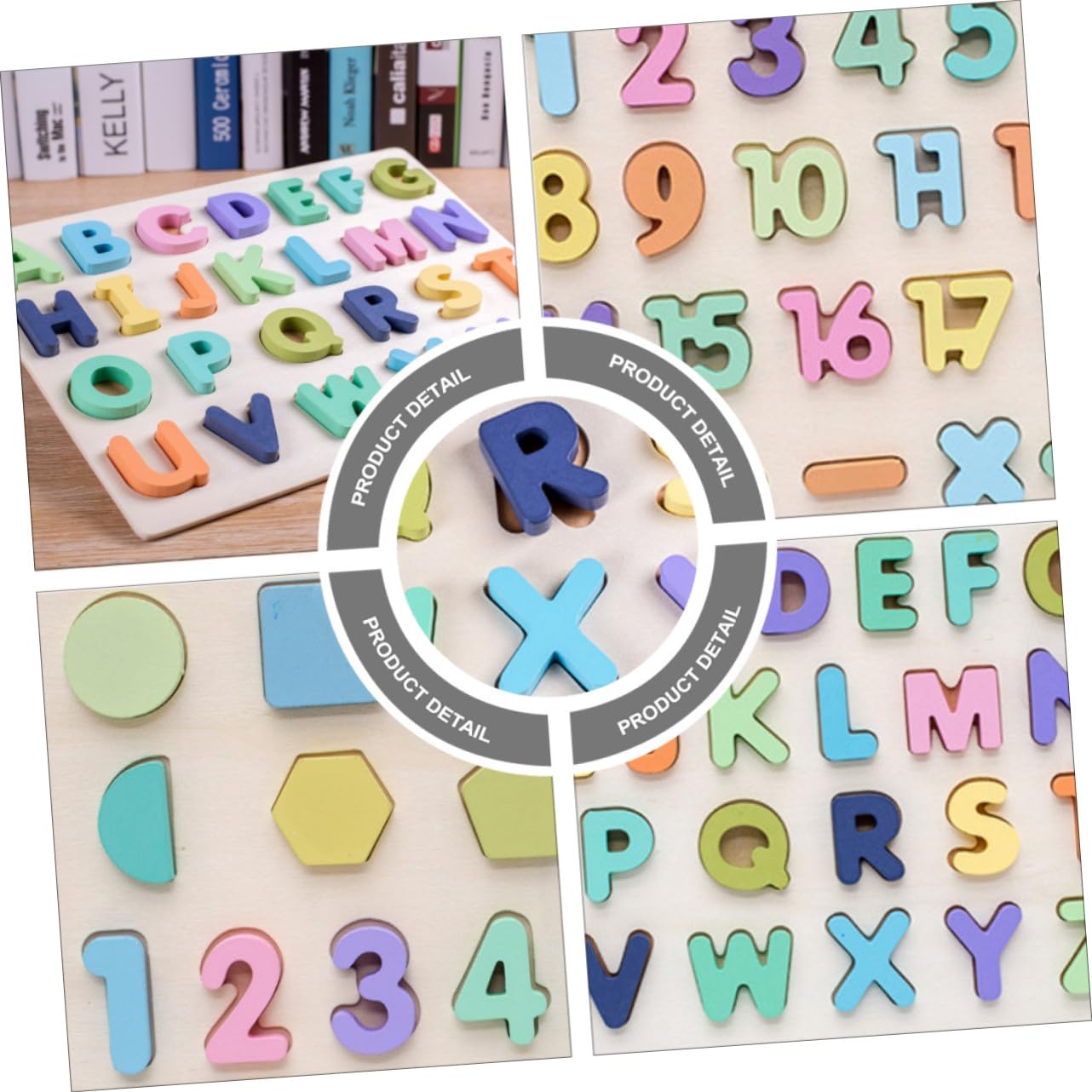 Mikinona Bloques de Números y Letras Rompecabezas Educativo Infantil para Estimulación y Desarrollo Temprano