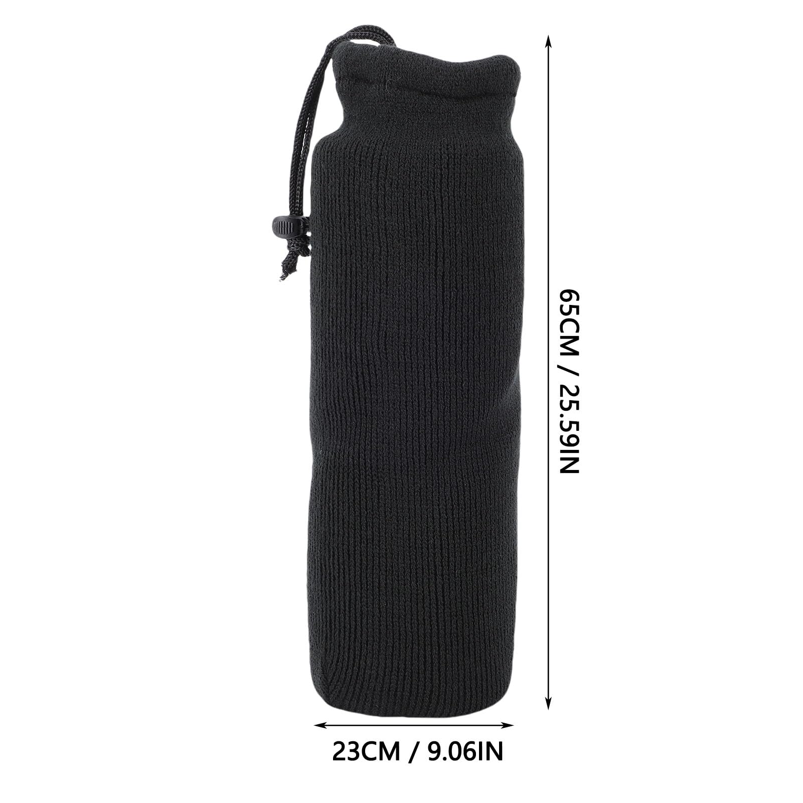 Fundas para defensas de Barco (Paquete de 4), de Fibra acrílica Negra, para defensas de Tubo de Doble Ojo y Cuerda Central, con Ajuste ceñido y protección Solar, 23 x 65 cm