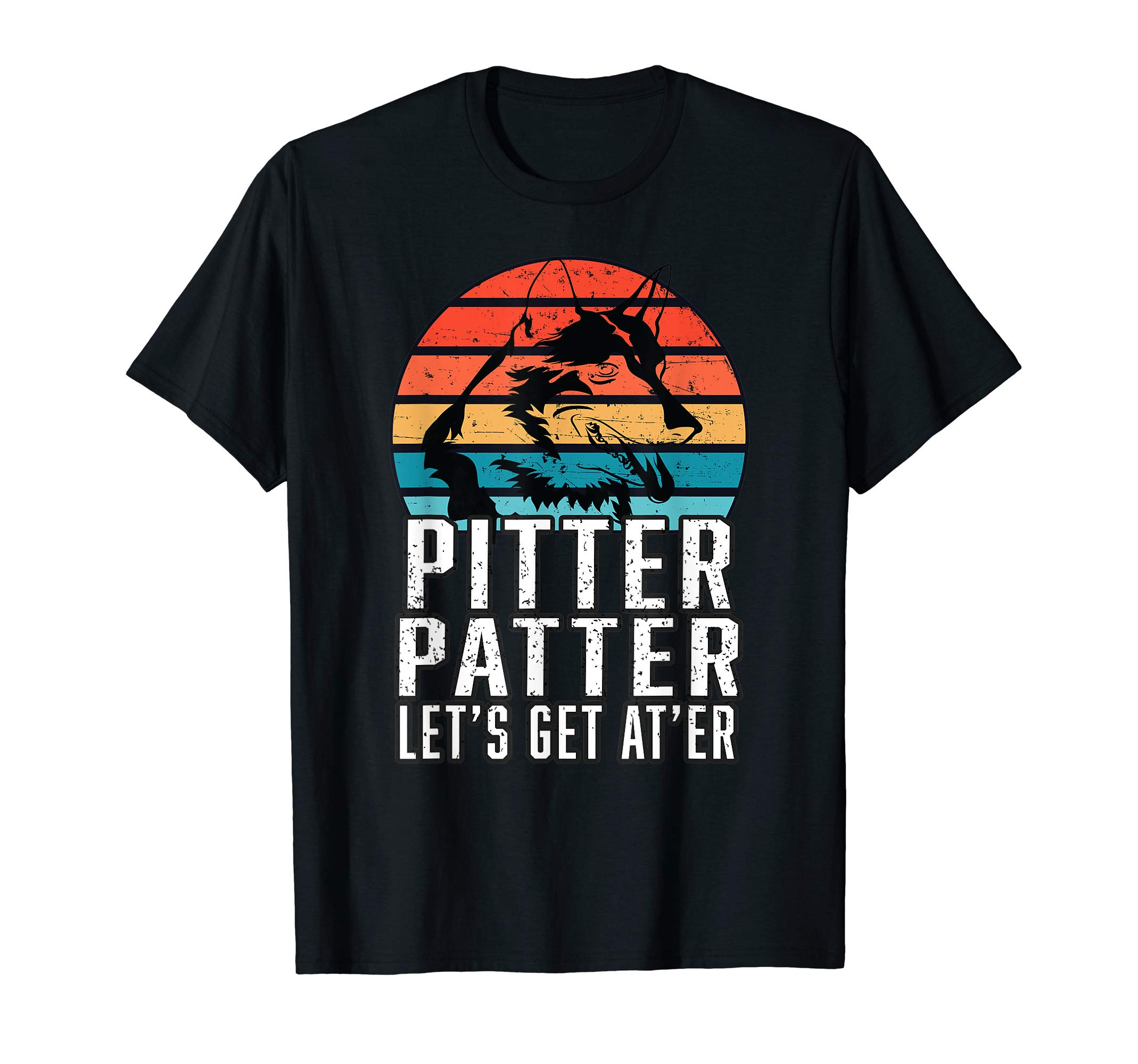 Pitter Patter teePitter Patter Let's Get At 'er Retro Vintage Funny Novelty T-Shirt
