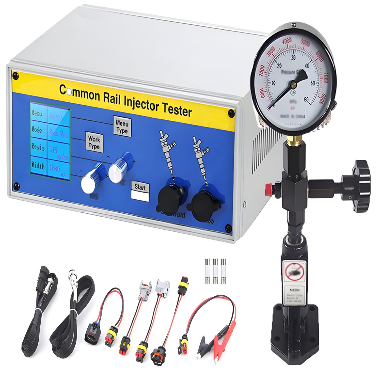 Tester Iniettori Common Rail Diesel,Dispositivo Tester Iniettori Rampa Comune,Strumento Riparazione Carburante,Temperatura Esercizio -30°C - 70°C,per Trattori Automobili