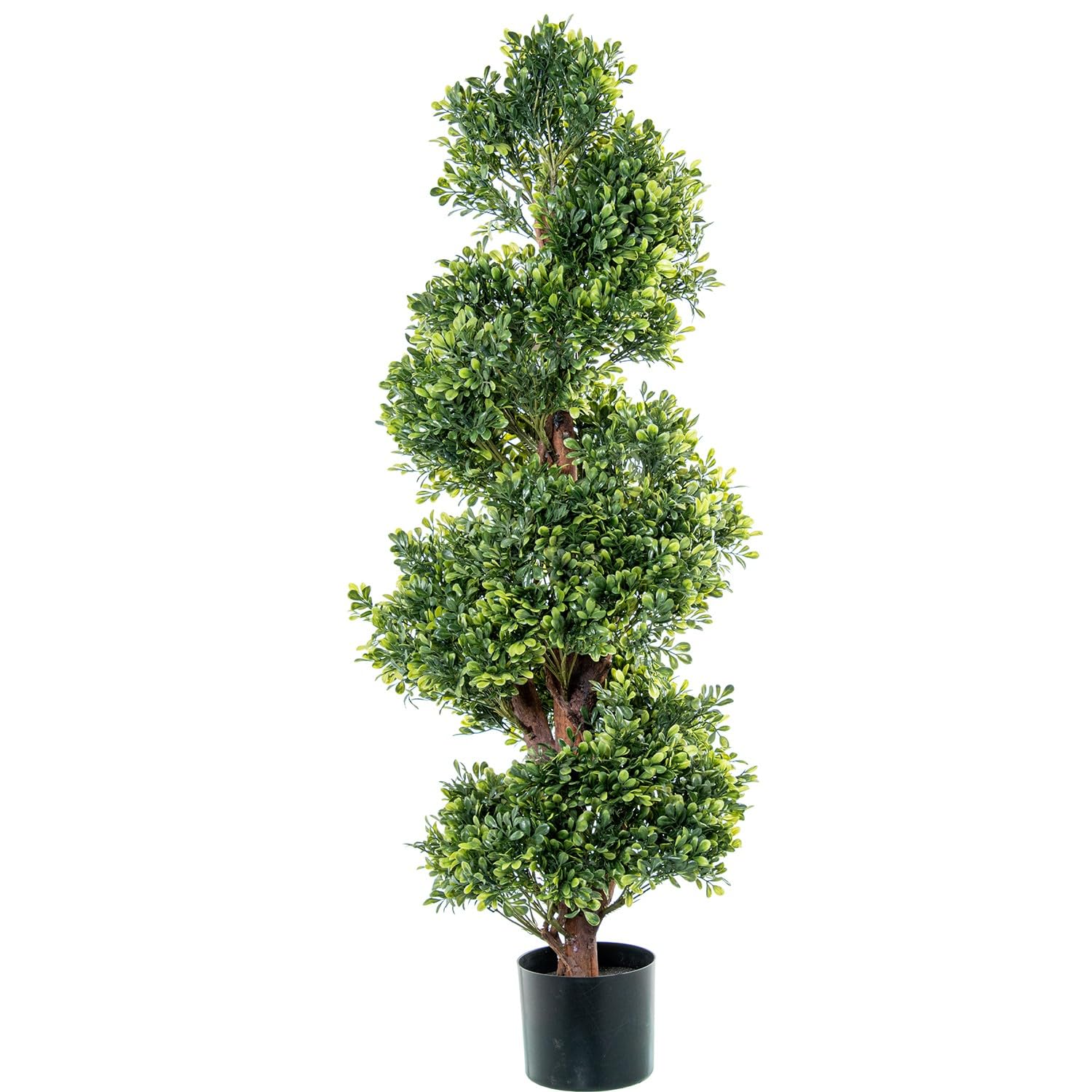 Plante artificielle feuilles de melon sans entretien spirale verte 110cm
