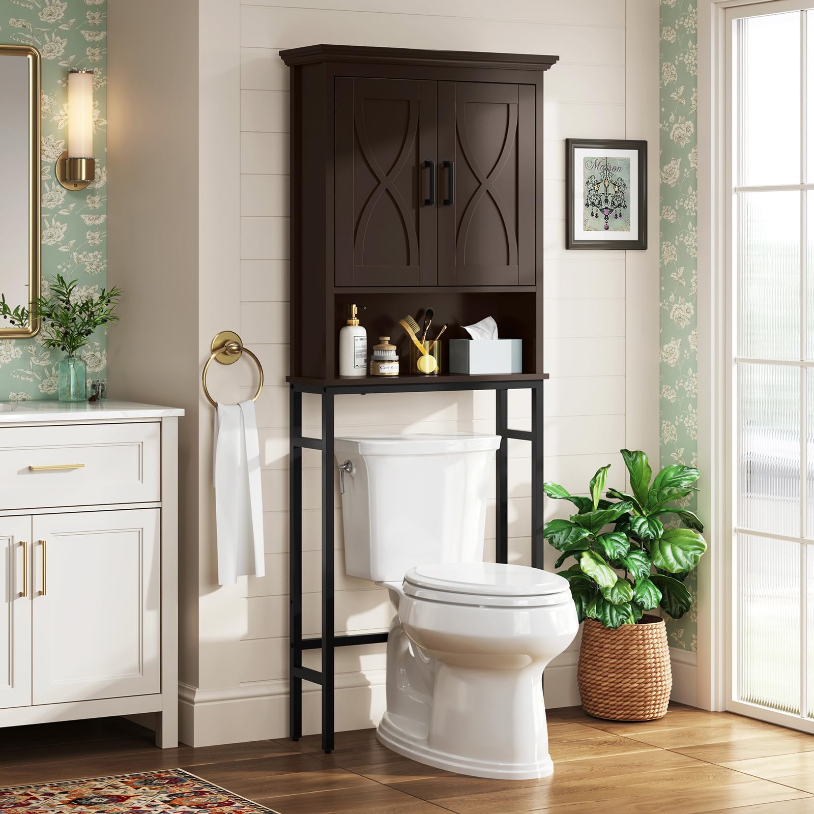 Snapklik.com : MXARLTR Over The Toilet Storage Cabinet, Bathroom Organizers And Storage Over ...