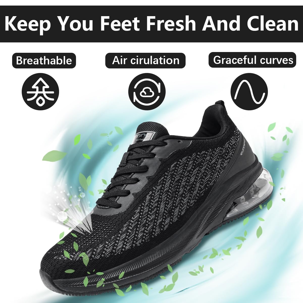Chaussures de Sport Homme Femme Air Running Baskets Gym Fitness Jogging Walking Tennis Sneakers Respirante et Confortables 36-47 EU