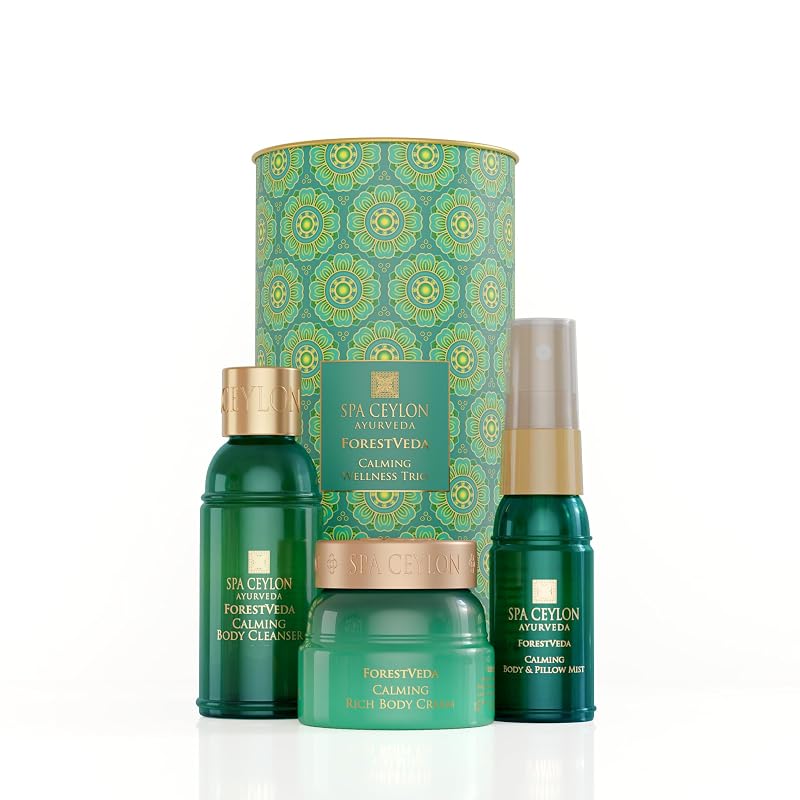 SPA CEYLON ForestVeda Conjunto com 3 itens para cuidados corporais com fragrância de Peppermint