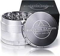 Elevated Damsko 2.5-Inch Premium Stainless Steel Herb & Spice Grinder Mill - Durable Manual Kitchen Grinder