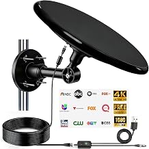Omni Directional Outdoor TV Antenna for Smart TV Black