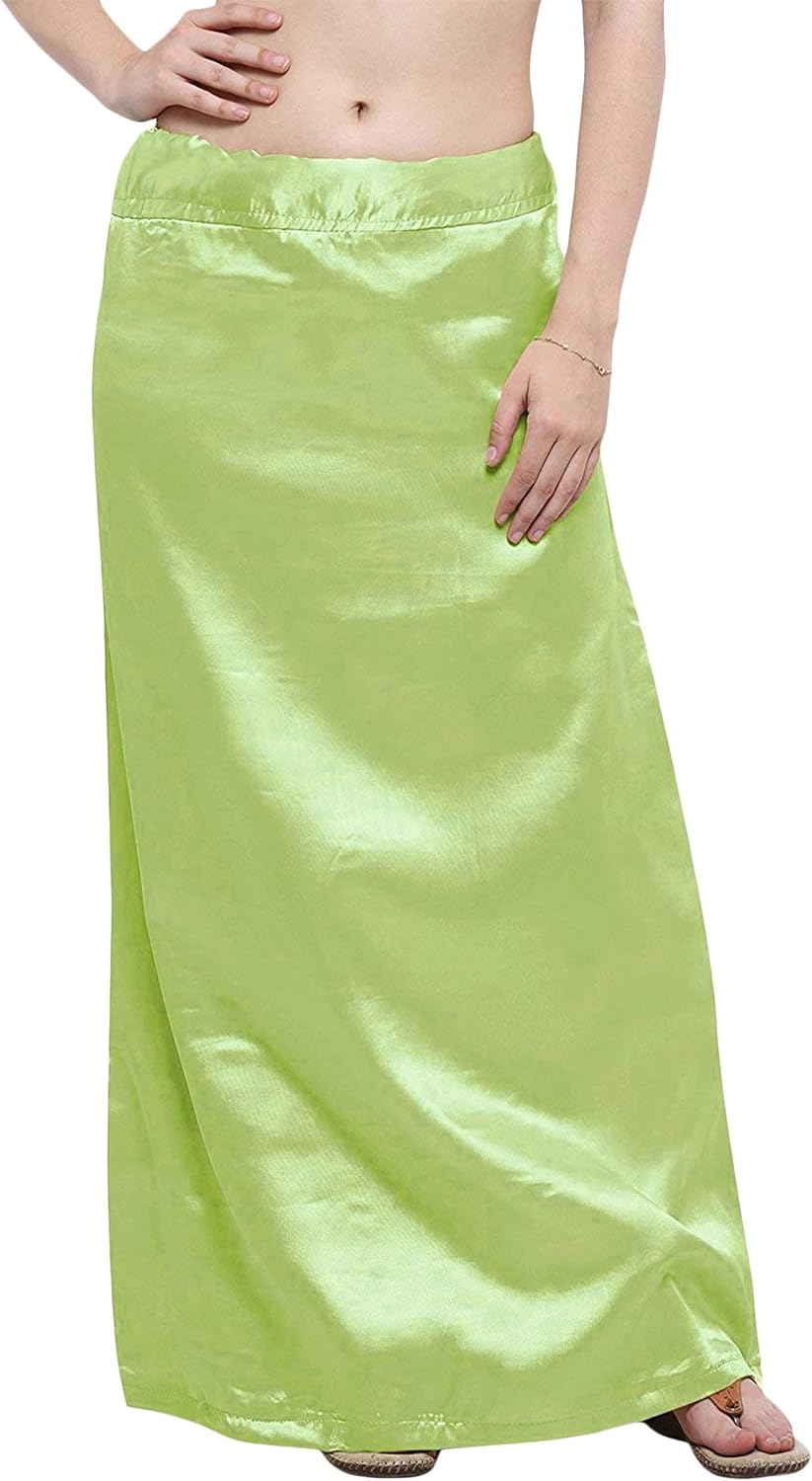 Women's Satin Petticoat Saree Underskirt Sari Underwear Free Size Adjustable
