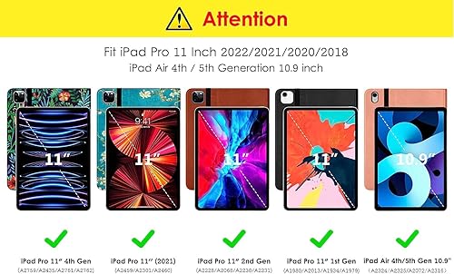 Miniatura 2 de Funda para iPad Pro de 11 pulgadas de 43221 generación 2022202120202018, también compatible con iPad Air de 45  10.9 pulgadas, soporte ajustable