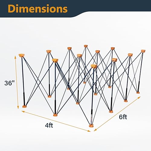 Miniatura 3 de POWERTEC Arachni-Flex - Banco de trabajo portátil plegable de 4 x 6 pies, base de mesa de trabajo plegable resistente, capacidad de 4500 libras,