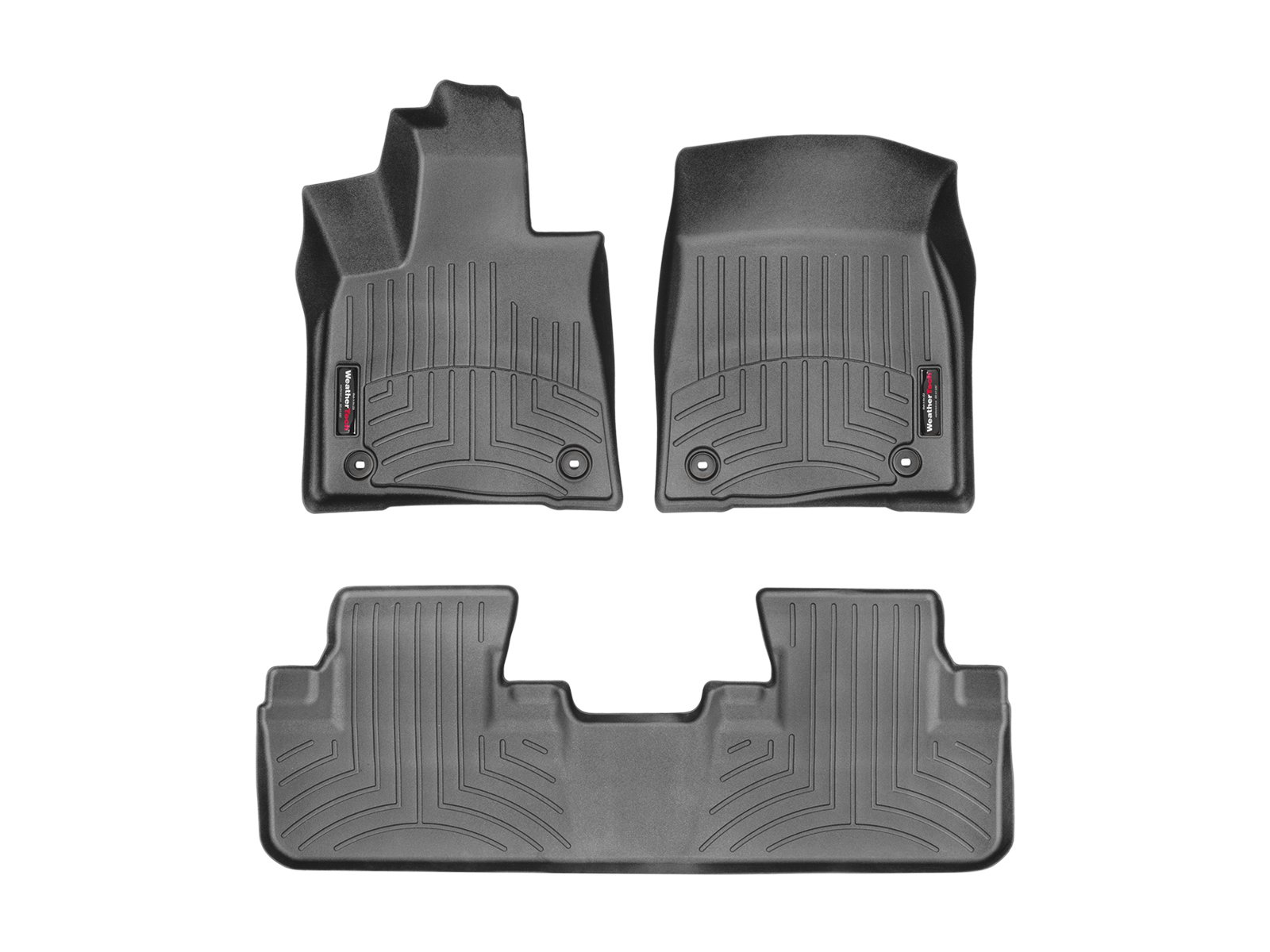 WeatherTech Custom Fit FloorLiners for Lexus RX Hybrid, RX - 1st & 2nd Row (44886-1-2), Black