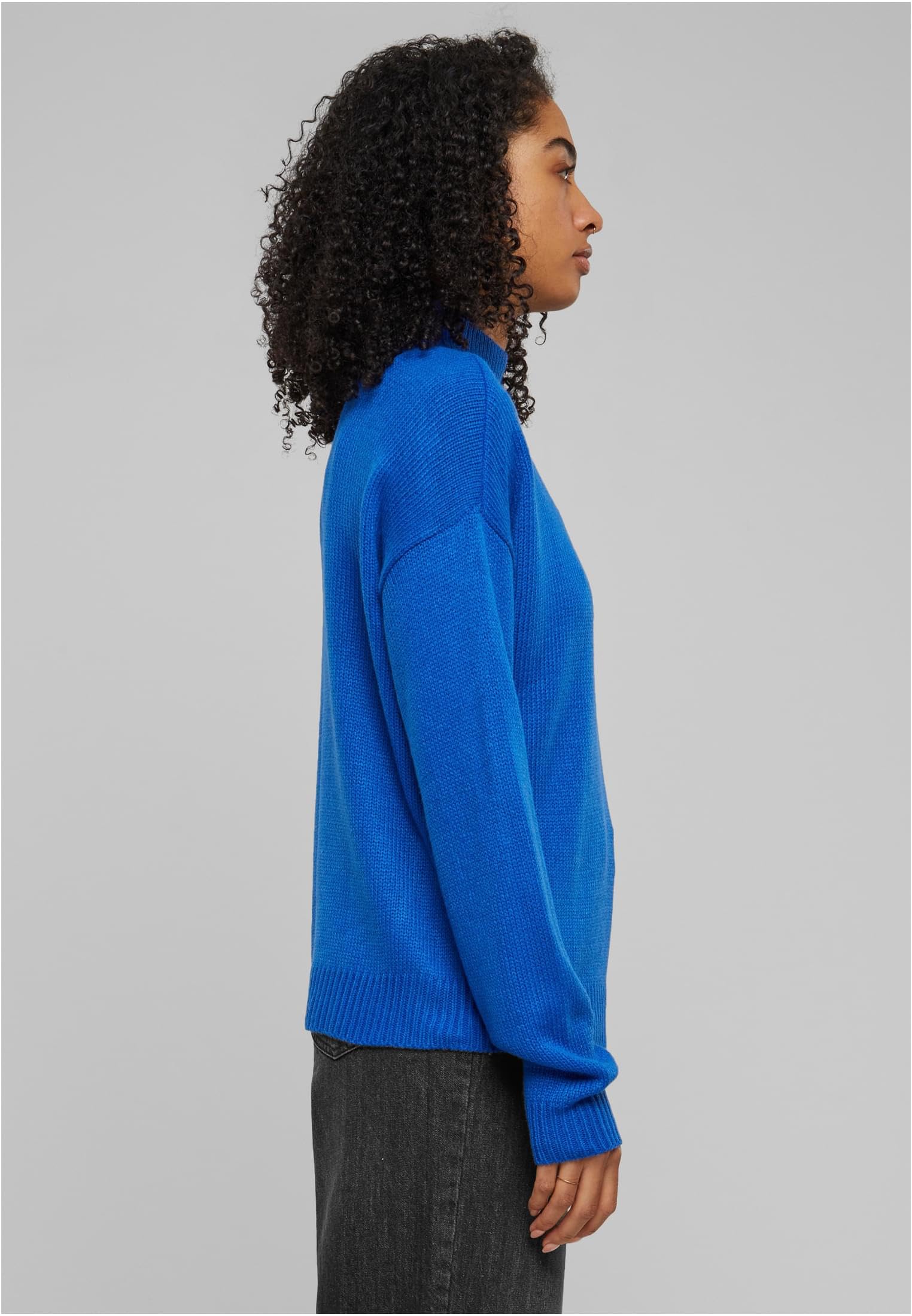 Urban Classics Bluza sportowa Kobiety Damska bluza oversize z turtleneck (1 w zestawie)
