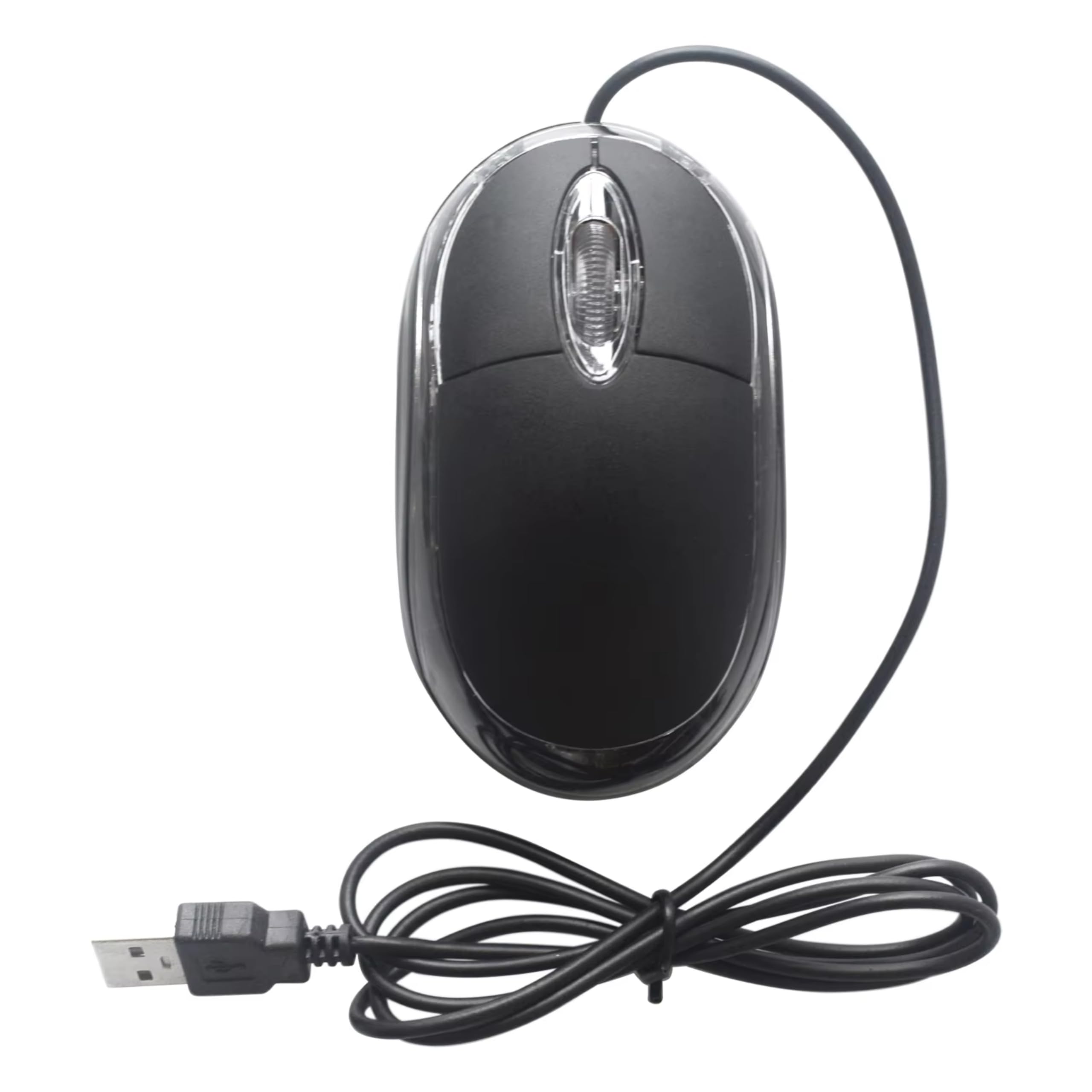 ANRANK UM2030AK - Ratón óptico USB 3D con 3 botones, rueda de desplazamiento, luz LED, color negro