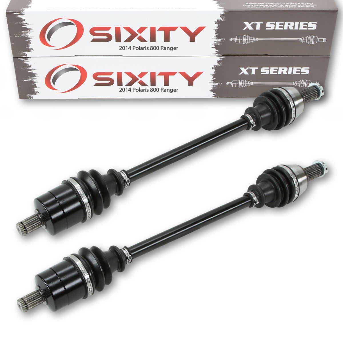 2 pc Sixity XT Front Left Right Axle compatible with Polaris Ranger 800 2014 - R14TH76AA AC EAS AAC ACC EASC 4X4
