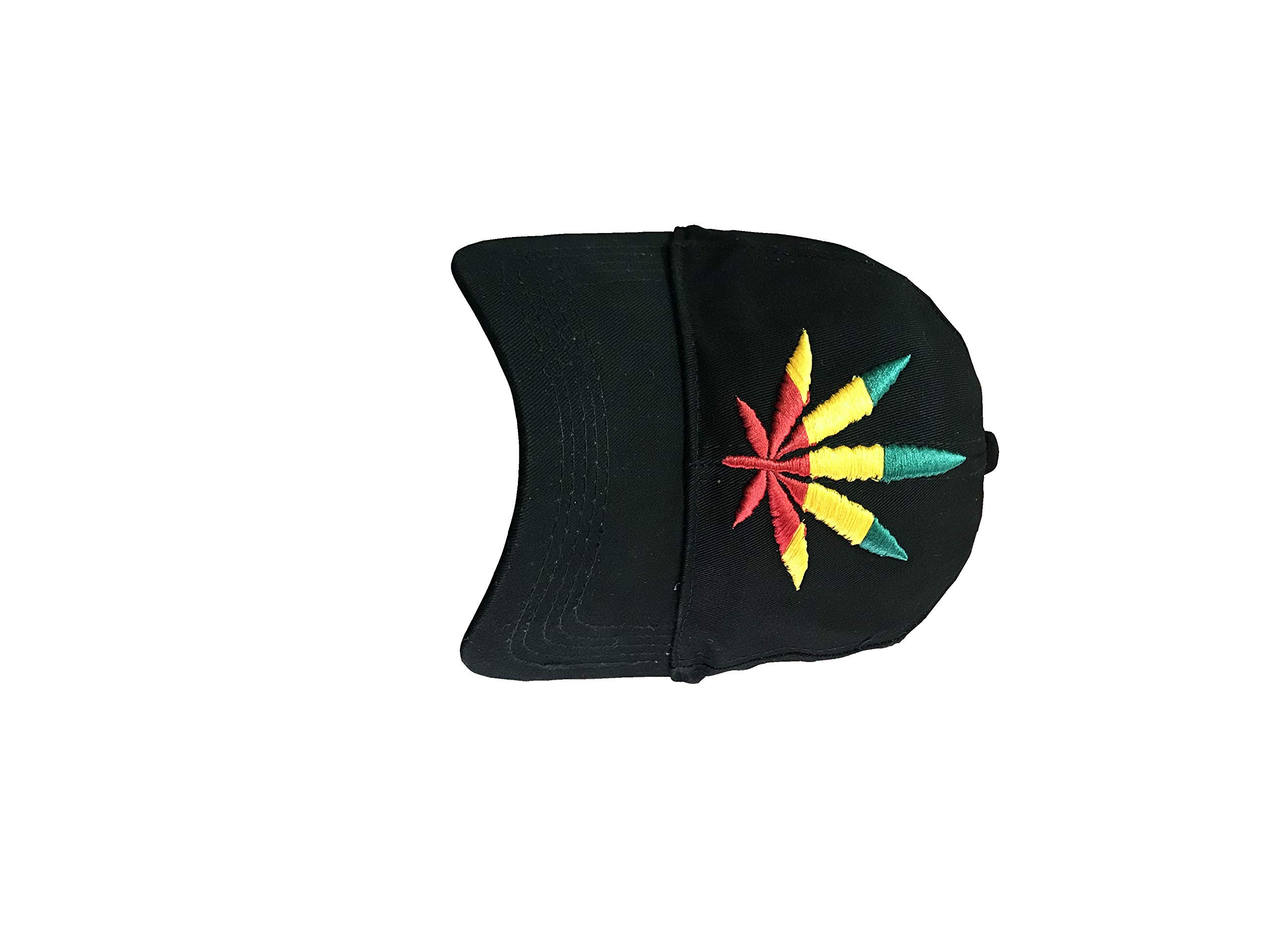 Tinax Unisex Cotton Colourful Leaf Embroidered Baseball Cap (Black, Free Size)