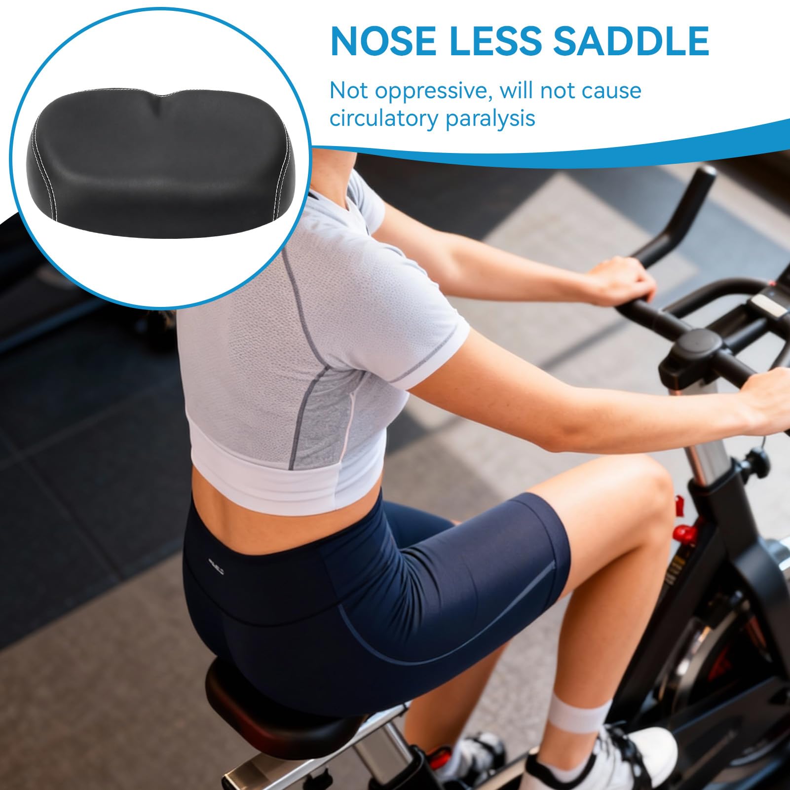 Selle de Velo Ultra Confortable, Selle de vélo Large et sans Nez, Coussin de siège Universel Confortable pour Hommes et Femmes, pour vélos de Montagne et de Route