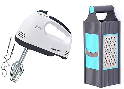 ZUNBELLA Scarlett 180W Hand Mixer and Fruit Slicer, White