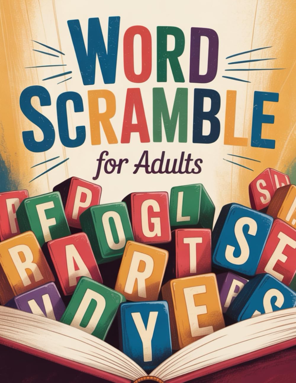 Word Scramble for Adults - Large Print Word Jumble puzzle book and Fun Word Games Activity challenge