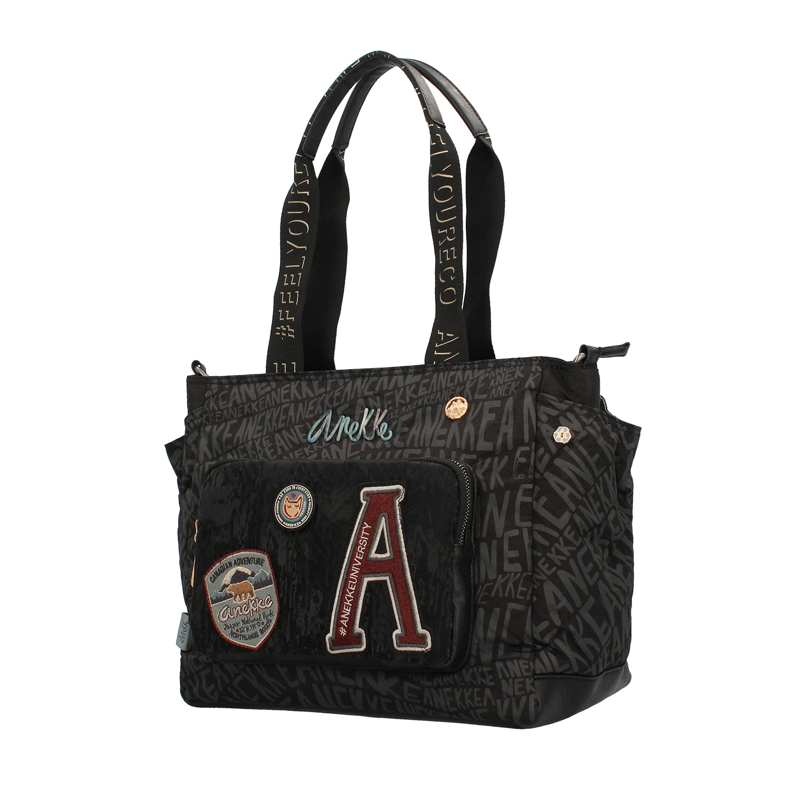 Anekke Shopper Damen-Handtasche – große Geldbörse aus Kunstleder mit 2 Griffen – Handtasche – Kollektion Voice Nature Woods – Accessoires und Accessoires für Damen – Maße 39 x 29 x 19 cm, bunt,