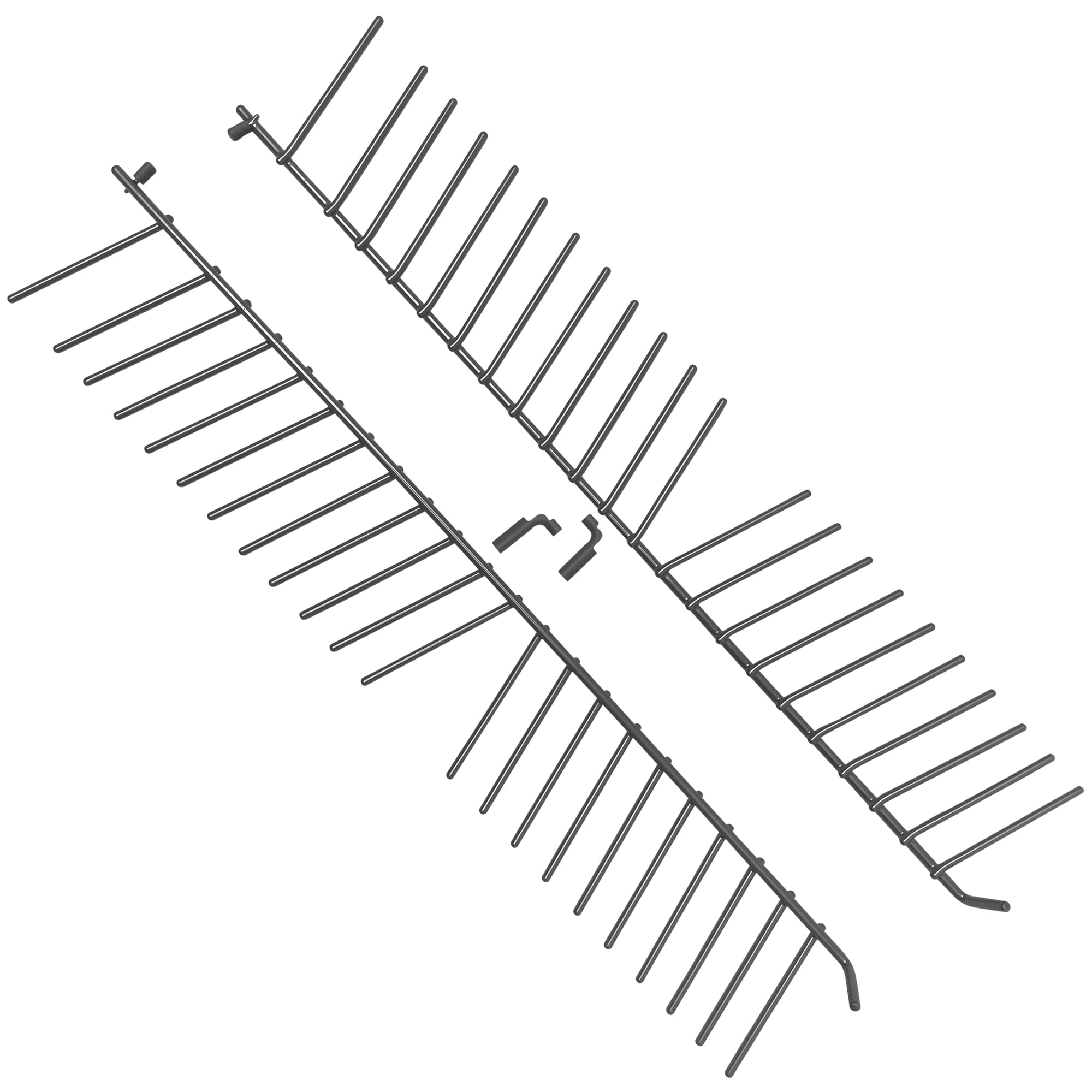 VIOKS Unterkorbeinsätze für Teller Geschirrspüler Ersatz für Bosch 00443403 | Tellerhalter Korbeinsatz, Ersatz für Küppersbusch 435234, 2 x 22 Stacheln Klappbar, für Unterkorb Geschirrkorb Spülmaschine