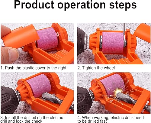 Miniatura 5 de Afilador de brocas, herramienta portátil de afilado de broca de diamante, herramienta de brocas de afilado para taladro de hierro, juego de