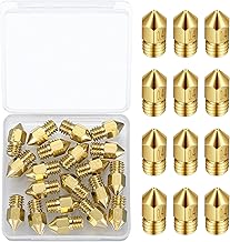 20Pcs 0.4mm MK8 Brass Nozzles for 3D Printer Extruder, Printer Nozzles Compatible with Creality Ender 3/Ender 3 V2/Ender 3 Pro/Ender 3 Max/Ender 5 Pro/Ender 3 S1/Ender 3 Neo/CR- 10S