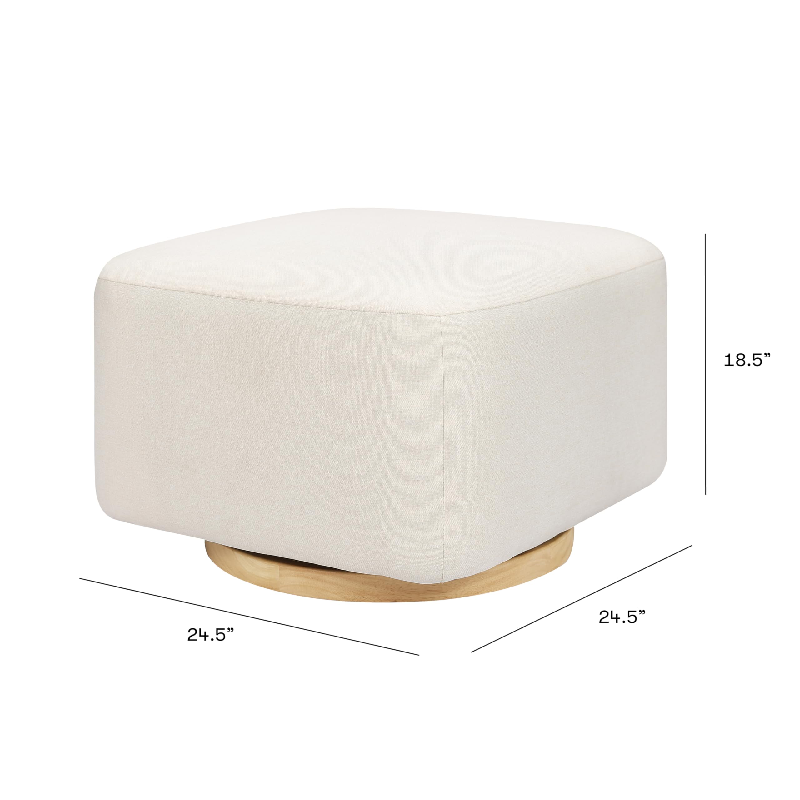 Amazon.com: Babyletto Kiwi Gliding Ottoman in Performance Cream