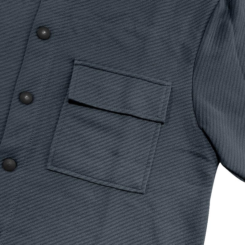 Shirt Jacket for Men Waffle Button Down Shirts Casual Long Sleeve Shacket Jacket with Pockets Fashion Fall Spring3