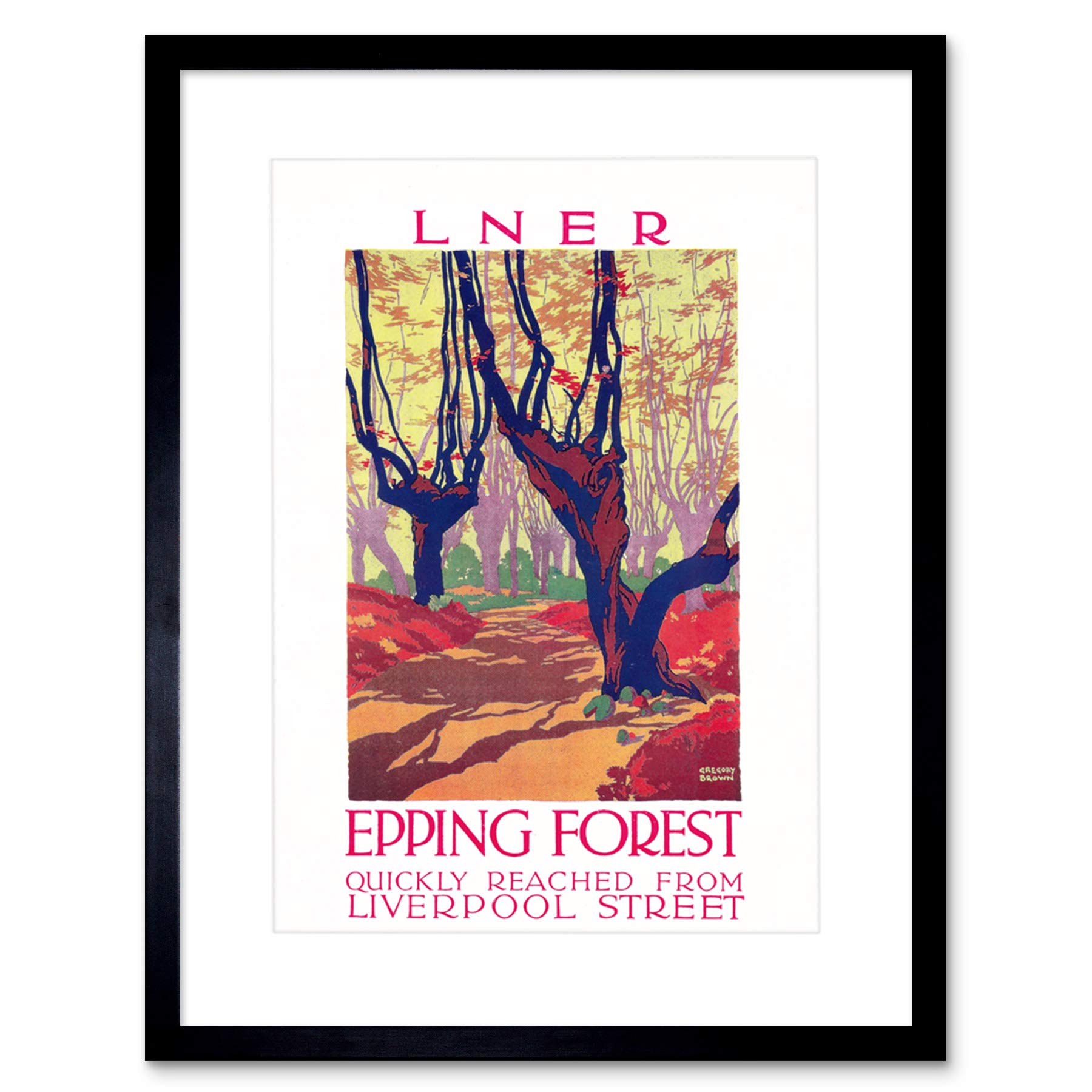 Wee Blue Coo Travel Vintage Ad Lner Epping Forest Liverpool Railway Framed Wall Art Print