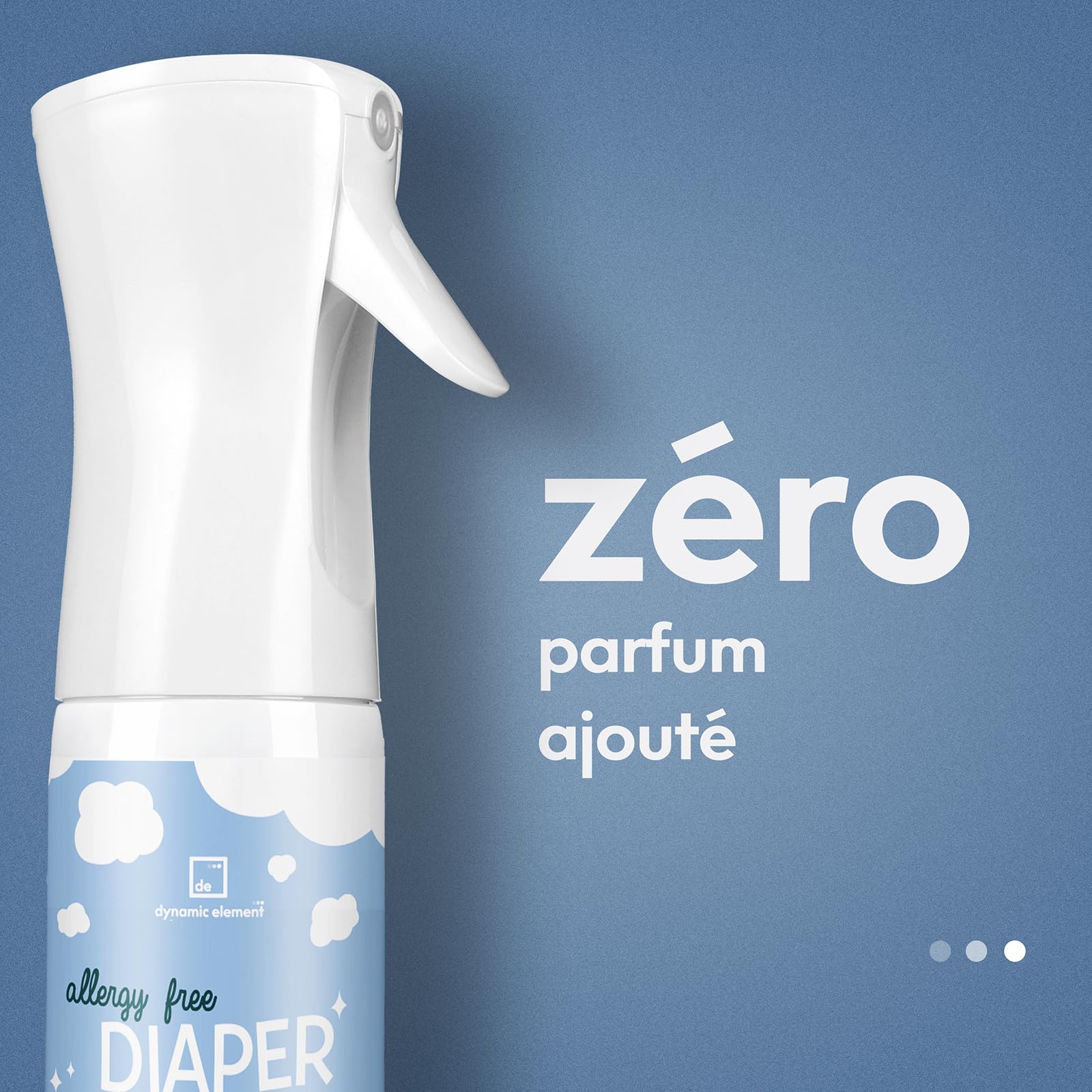 Spray Anti-Odeur Poubelle à Couches, Sans parfum, 266ml | Formule minérale, Sûr pour bébés et animaux, Élimine les odeurs des poubelles à couches, tables à langer
