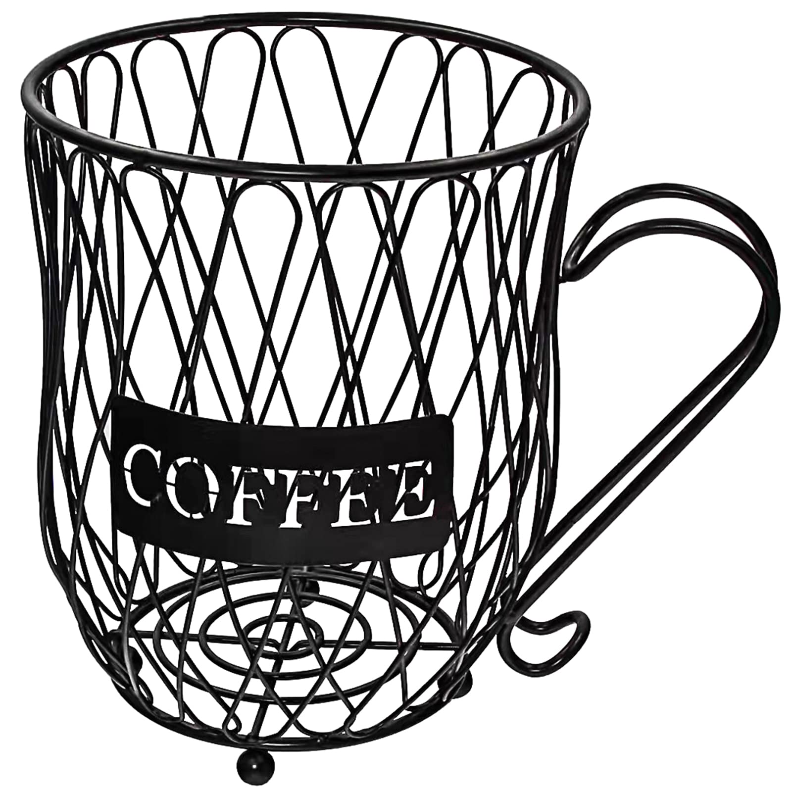 Porta Capsule Caffè, Portacapsule Caffè di Grande Capacità, Portaoggetti per Caffè da 50 Capsule, Tazzone Porta Cialde Caffè per Bancone, Casa, Ufficio