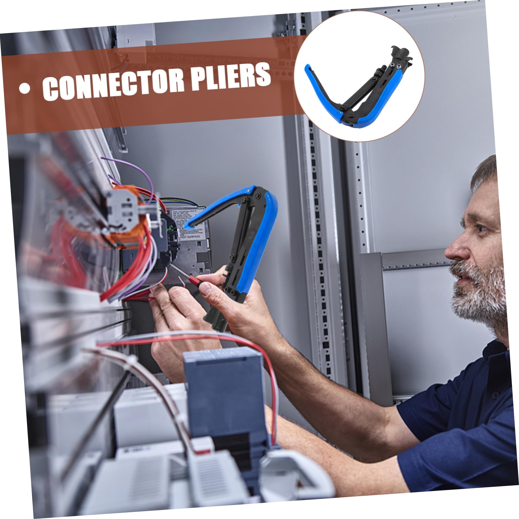 EXCEART Crimpatrice Professionale Per Connettori Strumento Di Compressione Coassiale Per Cavi Video Rete Utensile Robusto e Multifunzionale Per Crimpatura Facile e Affidabile