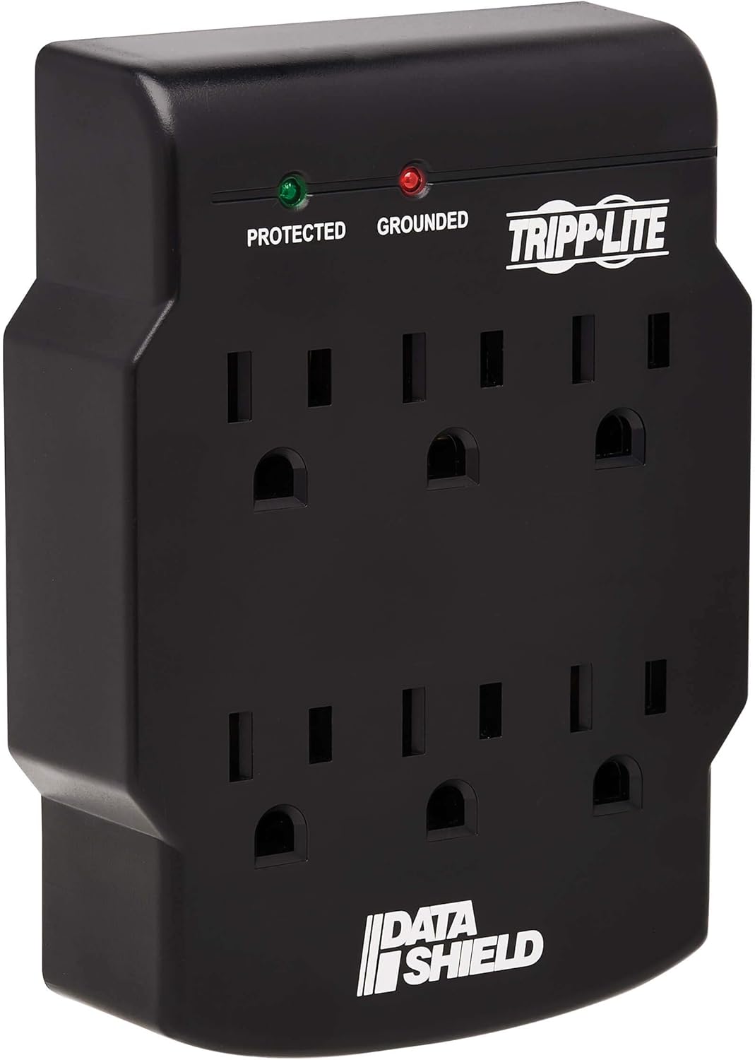 Tripp Lite 6 Outlet Surge Protector Power Strip, Direct Plug in, Gray, Lifetime Limited Warranty & $10,000 Insurance (SK6-0) White