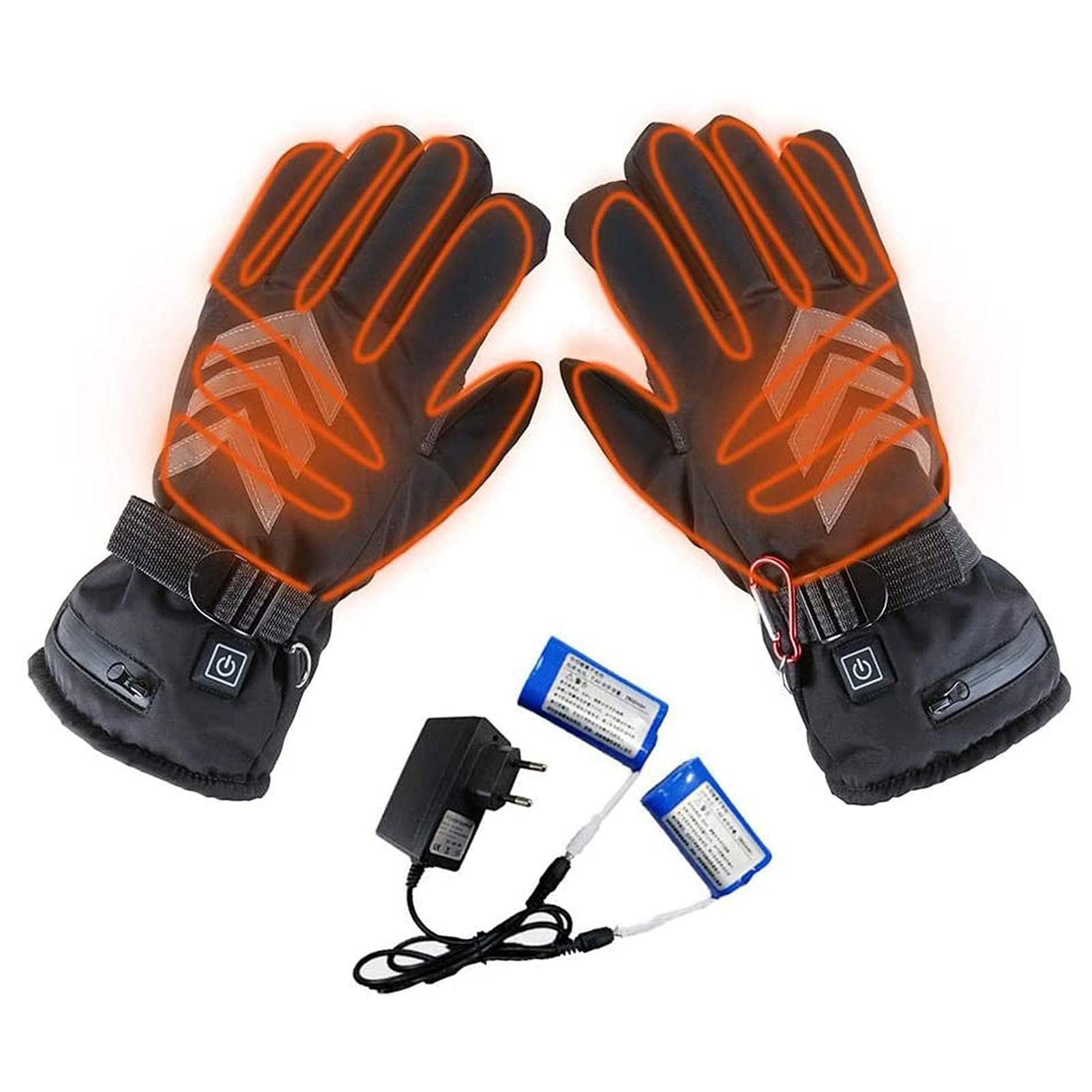 CHEWYNP Guanti Scaldamani, Guanti Riscaldati per Uomo Donna Guanti Riscaldati Batteria Ricaricabile Guanti Invernali Termici Elettrici Guanti Scaldamani per Artrite Moto Escursionismo Skii