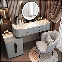 Vista 14 de Dressing Table Makeup Table Dresser Bedroom Modern Minimalist Makeup Table Storage Cabinet Large Combination Cabinet with Makeup Chair Dresser White