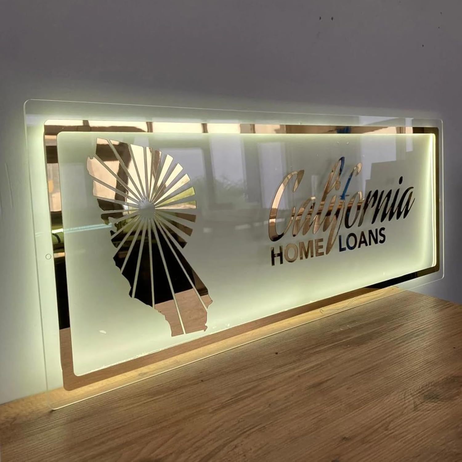 Panneau Logo Entreprise Acrylique Personnalisé - Flottant, LED, Sur Mesure