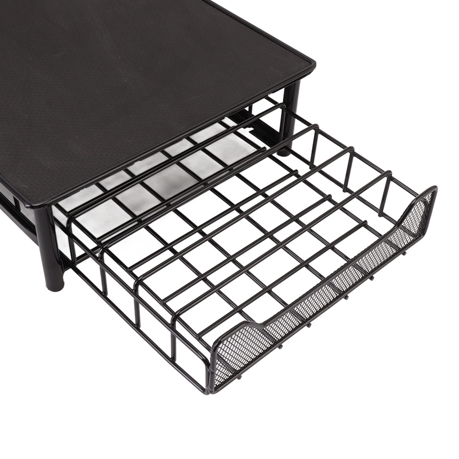 Eujgoov Cassetto per Cialde caffè, Portacapsule in Ferro, Spazio Salvaspazio per 60 Capsule, Perfetto per e Ufficio (BLACK)
