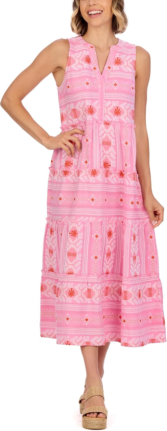 Mud Pie Womens Mud Pie Women's Burke Jacquard Midi Dress