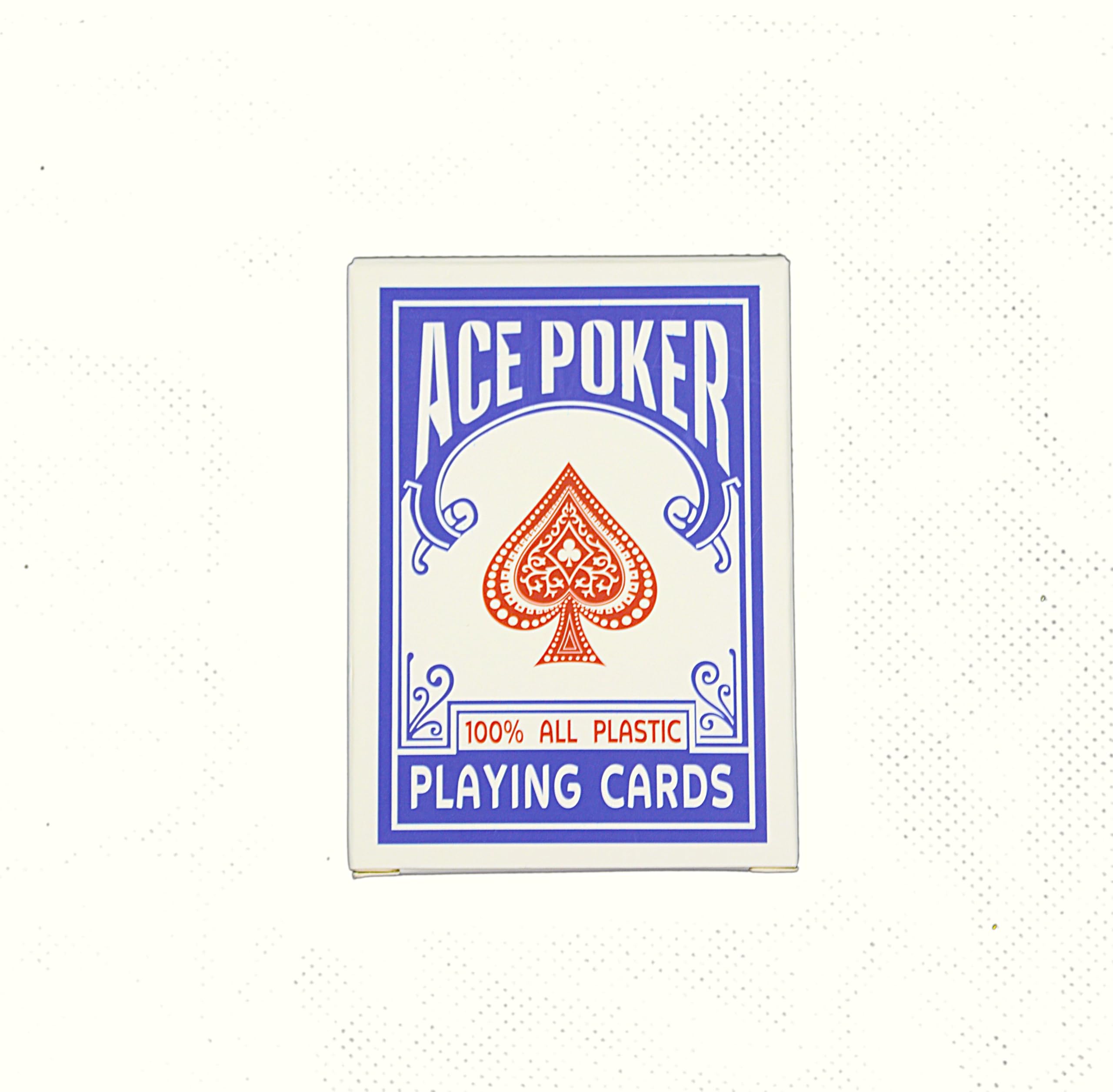 SKYECO Ace Poker Waterproof Playing Cards: Perfect for Pool Games, Travel, Camping, Poker & Card Games for Adults - Ultimate Deck of Cards for All Occasions, Standard Index (Blue)