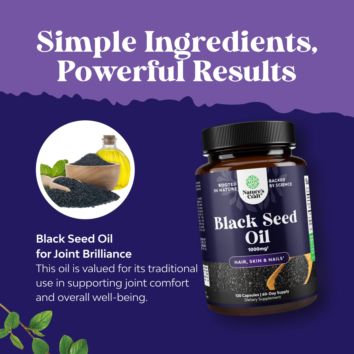 Black Seed Oil Capsules with Omega 3-6-9, Dietary Supplement - 60 Count — Amazon image 10