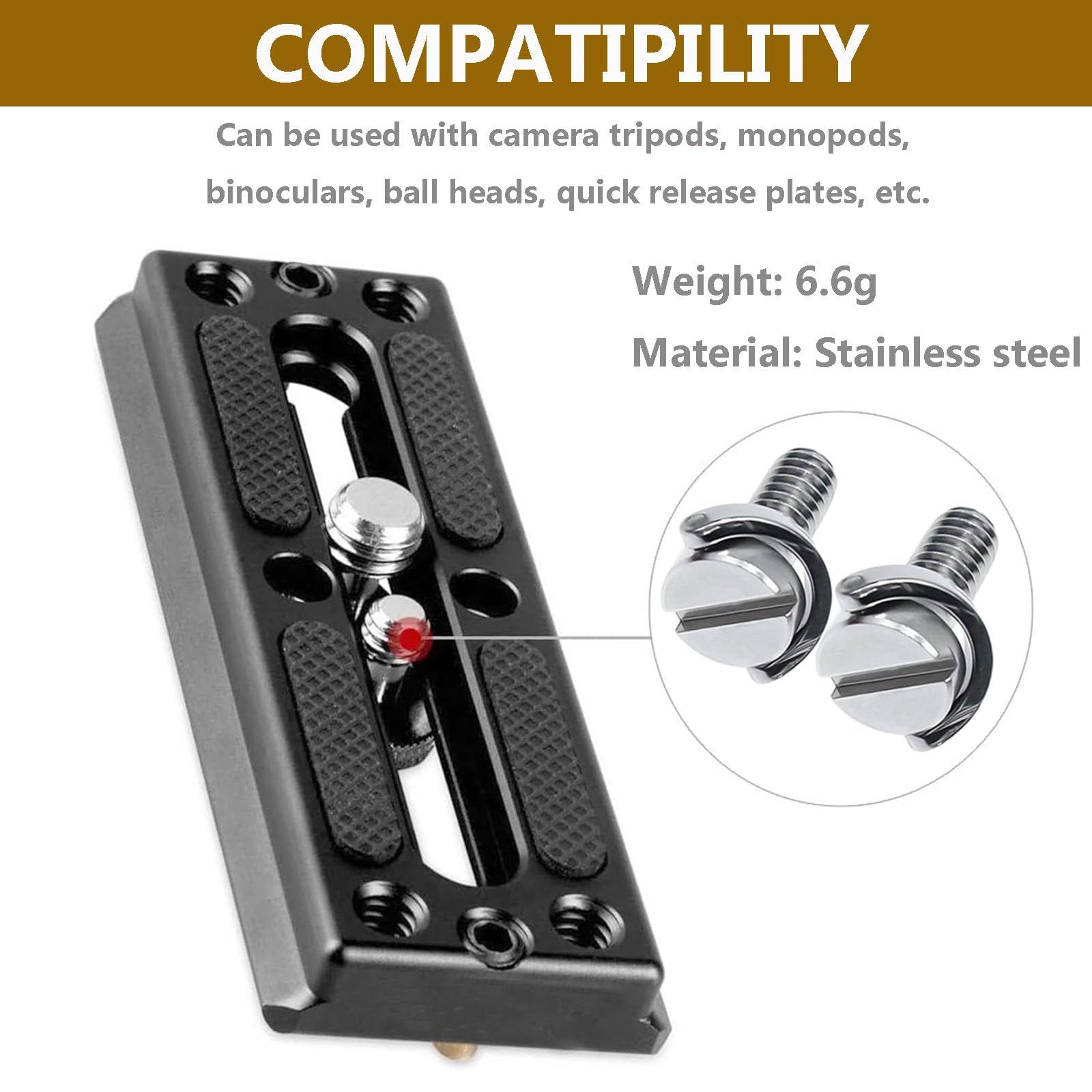 5 Viti 1/4 Pollice Per Fotocamera - D-Ring Per Treppiedi E Attrezzatura - Foto 2