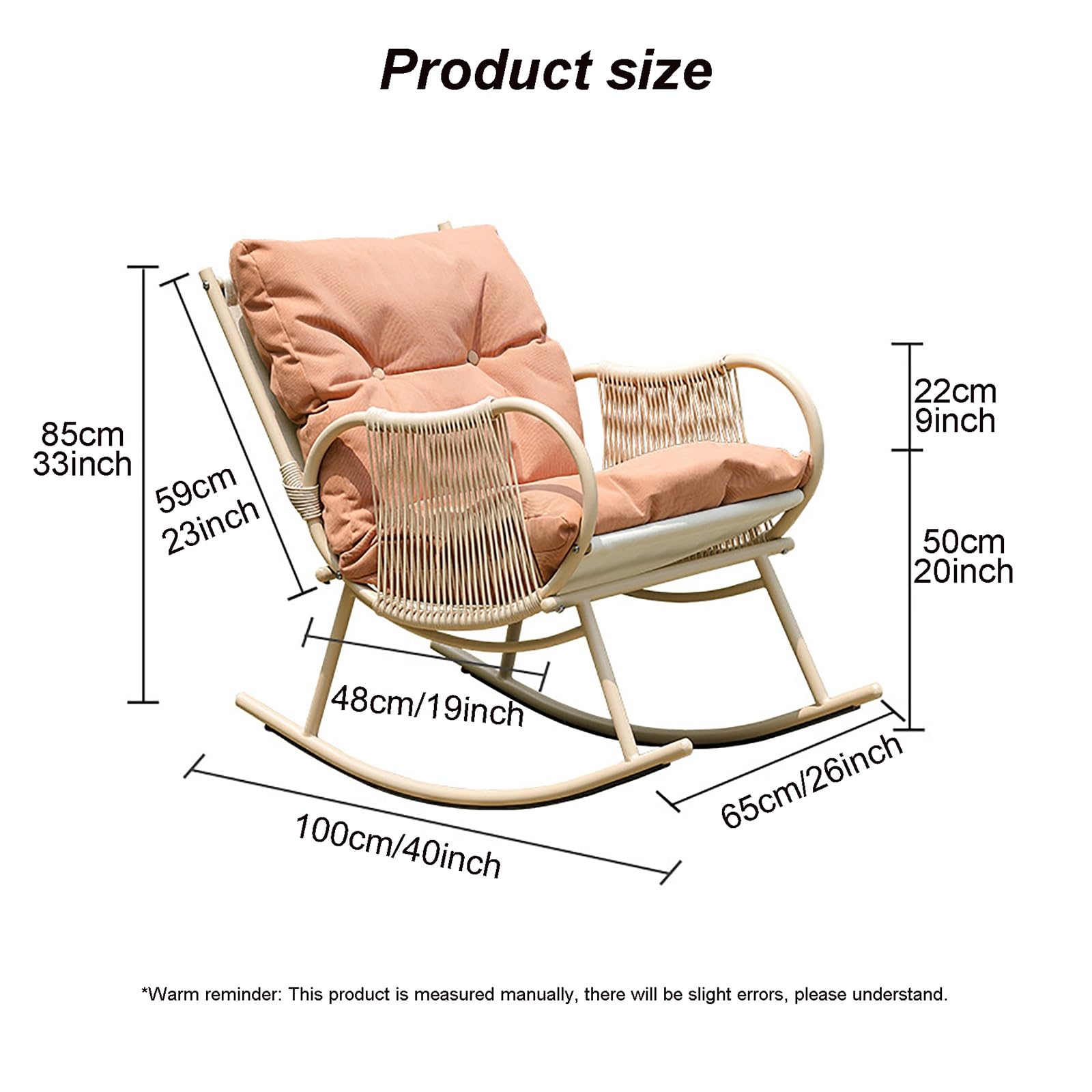 LLYLAFDC Rocking Chair with Armrests Modern Lounge Chair for Balcony Modern Comfortable Upholstered Rocking Accent Chairs Comfy Side Chair for Living Room Bedroom Balcony Offices (Color : Stylish1)