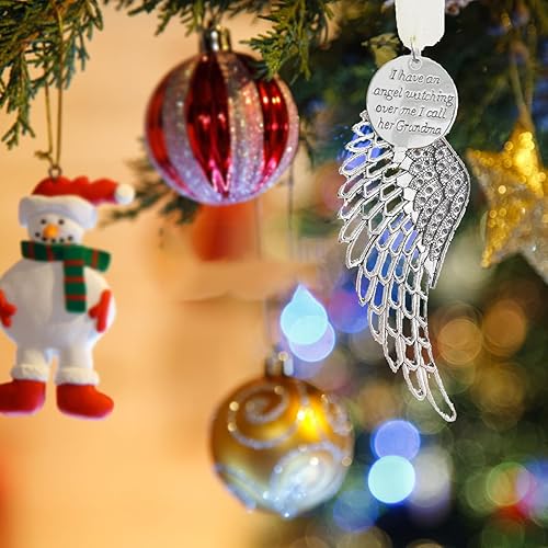 Miniatura 8 de Adornos conmemorativos de Navidad, bola de plumas transparentes, bola impresa al revés de 3.15 pulgadas, regalo de condolencia por pérdida de un ser